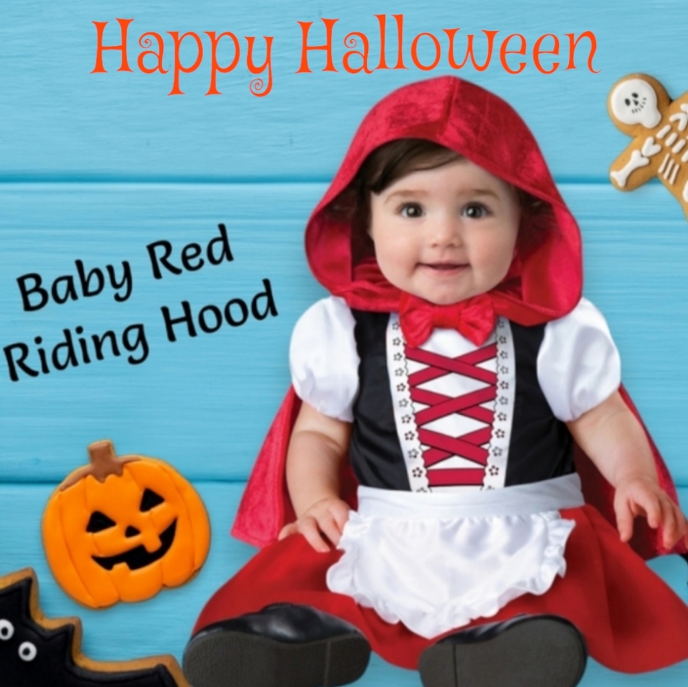 NWT Lil' Character  Baby Red Riding Hood Costume Infant's Size 6-12 Months